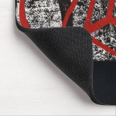 赤のコラージュ マウスパッド (コーナー)