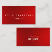 赤のコンユニークサルタントマモダンネージャの名刺 名刺 (正面/裏面)