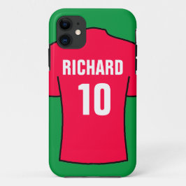 赤のサッカーシャツ iPhone 11 ケース