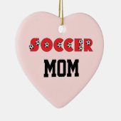 赤のサッカー セラミックオーナメント (右)