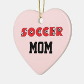 赤のサッカー セラミックオーナメント (左)