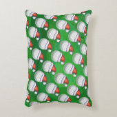 赤のサンタ帽子パターンのゴルフボール アクセントクッション (正面(垂直))