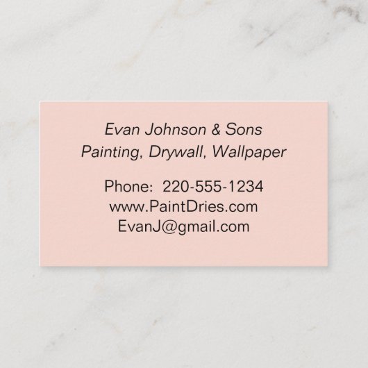 赤のサン絵を描プル 名刺 (裏面)