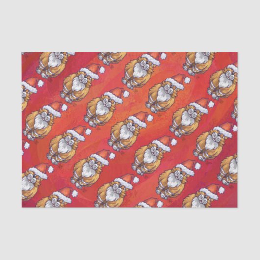 赤のショウガ猫のクリスマス 薄葉紙 (正面)