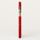 赤のシンプルで黄色い花 Case-Mate iPhoneケース (裏面/左)