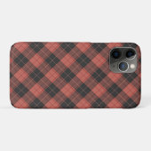 赤のシンプルなタータンチェック柄 Case-Mate iPhoneケース (裏面(横))