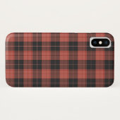 赤のシンプルなタータン柄 Case-Mate iPhoneケース (裏面(横))