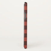 赤のシンプルなタータン柄 Case-Mate iPhoneケース (裏面/右)