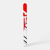 赤のジグザグ パターン iPhone ケース (左側面)