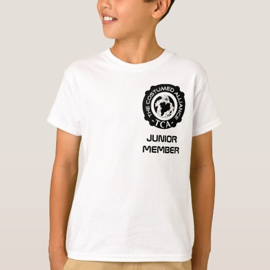 赤のジュニア・クルー・シャツ Tシャツ (正面)