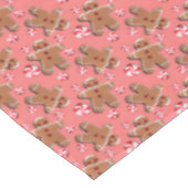 赤のジンジャーブレッドのクッキーキャンデー テーブルクロス (アングル)