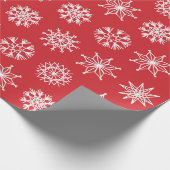 赤のスウェーデンの星のスケッチの白 ラッピングペーパー (角)