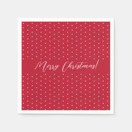 赤のスクエレガントリプト スタンダードカクテルナプキン (正面)