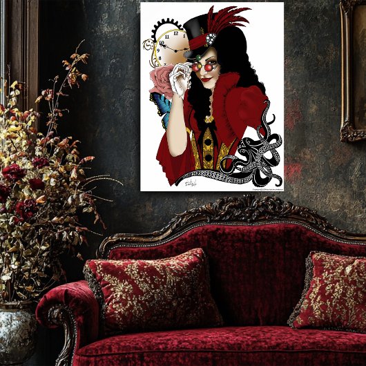 赤のスチームパンク ポスター