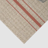 赤のストライプが付いている穀物袋 薄葉紙 (詳細)