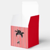 赤のストライプに黒の花柄 フェイバーボックス (オープン)