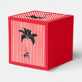 赤のストライプに黒の花柄 フェイバーボックス (裏面サイド)