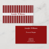 赤のストライプの名刺 名刺 (正面/裏面)