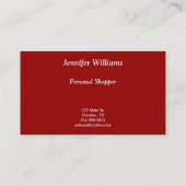 赤のストライプの名刺 名刺 (裏面)