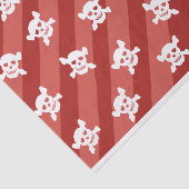 赤のストライプの白いどくろ印 薄葉紙 (詳細)