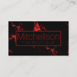 赤のスプラッシュブラックRF 名刺