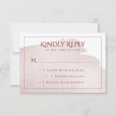 赤のスプラッシュ |エレガント水モダン色ストローク 出欠カード (正面)