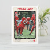 赤のスポーツスターのバーの(ユダヤ教の)バル・ミツバーのサンキューカード サンキューカード (スタンド正面)