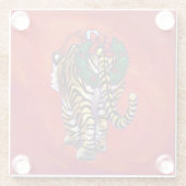 赤のタイガークリスマス ガラスコースター (裏面)