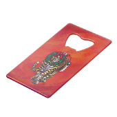 赤のタイガークリスマス クレジットカード栓抜き (裏面アングル)