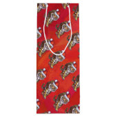 赤のタイガークリスマス ワインギフトバッグ (裏面)