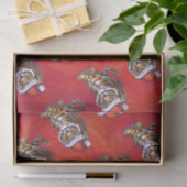 赤のタイガークリスマス 薄葉紙 (ギフト)