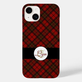 赤のタータン・クリスマス・プレイド冬模様 モノグラム Case-Mate iPhone 14ケース