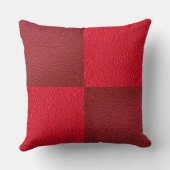 赤のダイヤモンドとチェック クッション (裏面)