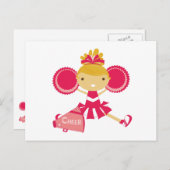 赤のチアリーダー ポストカード (正面/裏面)