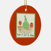 赤のチャイルズアート セラミックオーナメント (右)