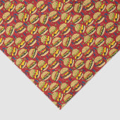 赤のチーズハンバーガーパターン 薄葉紙 (詳細)