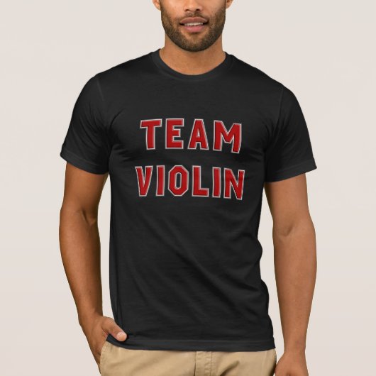 赤のチームバイオリン Tシャツ (正面)