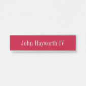 赤のデぶら下がったスクドアの壁の立方体名プレート サインプレート (正面)