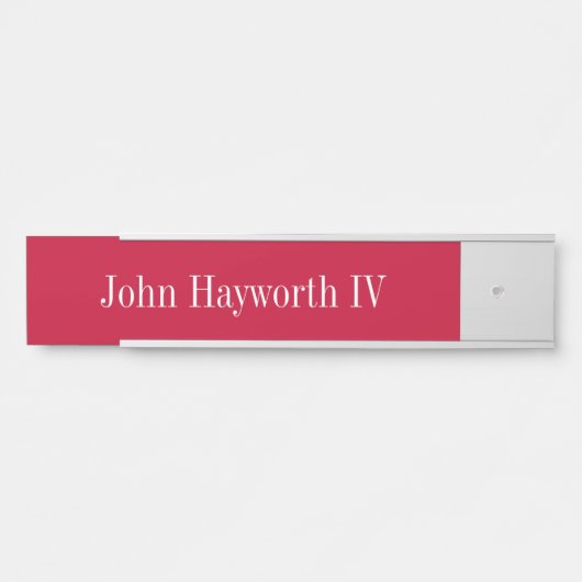 赤のデぶら下がったスクドアの壁の立方体名プレート サインプレート (正面)