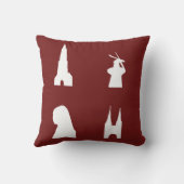 赤のデルフトシルエット クッション (裏面)