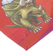 赤のトリケラトップクリスマス ショートテーブルランナー (コーナー)