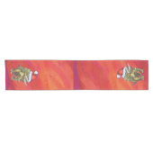 赤のトリケラトップクリスマス ショートテーブルランナー (横)