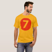 赤のナンバー7 Tシャツ (正面フル)