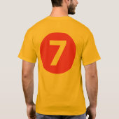 赤のナンバー7 Tシャツ (裏面)