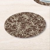 赤のネットワークニューロン – シームレスなパターン。 ラウンドペーパーコースター (アングル)