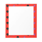 赤のハロウィーンパターン ノートパッド (正面)