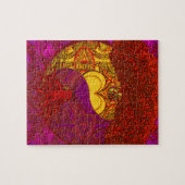 赤のハートの曼荼羅 ジグソーパズル (横)