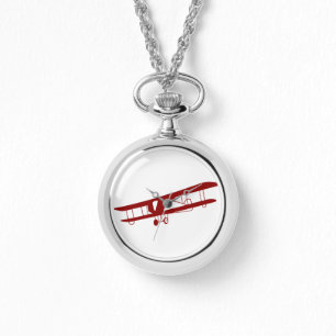 赤のバイプレーン腕時計 腕時計