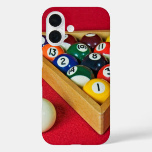 赤のビリヤード感じ iPhone 16ケース