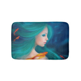 赤のファンタジーの海の人魚はバス・マットを採取します バスマット